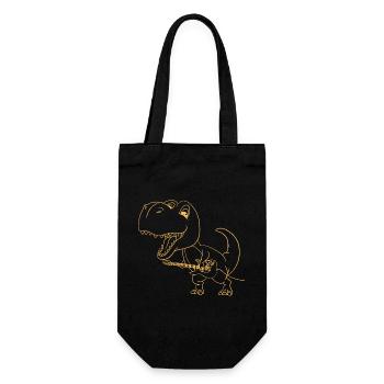 T Rex Guitar T-Shirt Gift Humor - Gift Bag for Bottles - black - Front