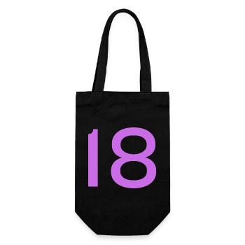 18 - Geschenkbeutel für Flaschen - Schwarz - Vorne