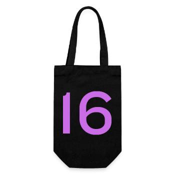 16 - Geschenkbeutel für Flaschen - Schwarz - Vorne