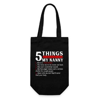 Crazy Nanny List Tee - Gift Bag for Bottles - black - Front