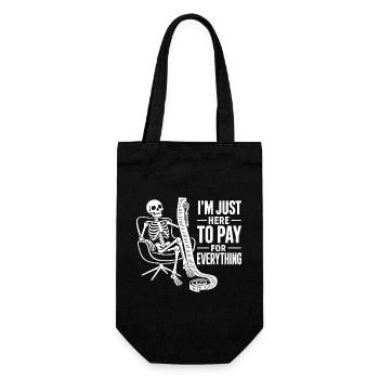 Je suis juste là pour payer tout ce qui touche à l’argent - Sac à bouteille - noir - Devant