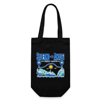 Salerno Amalfi Ferry Route Travel Souvenir - Gift Bag for Bottles - black - Front