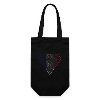 French flag as a diamond pattern - Gift Bag for Bottles - black - Front