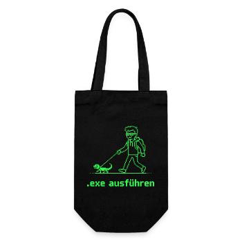 Exe ausführen Informatic Programming Geschenk - Geschenkbeutel für Flaschen - Schwarz - Vorne