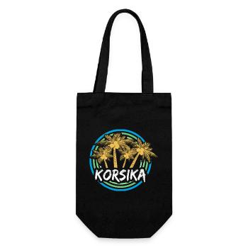 Geschenk für Korsika - Geschenkbeutel für Flaschen - Schwarz - Vorne