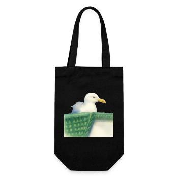 North Sea Seagull Wadden Bird - Gift Bag for Bottles - black - Front
