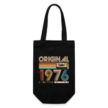 50 Birthday 50 Years 1976 Vintage Born - Gift Bag for Bottles - black - Front