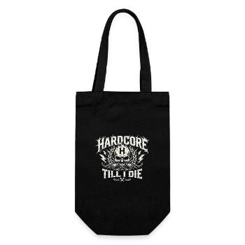 Hardcore Till I Die - Skull Rave Uptempo - Geschenkbeutel für Flaschen - Schwarz - Vorne
