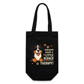 Bernese Mountain Dog Little Berner Therapy Dog Humor - Gift Bag for Bottles - black - Front
