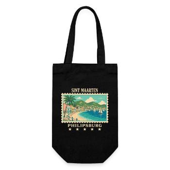Sint Maarten Philipsburg Vintage Travel Brand - Gift Bag for Bottles - black - Front