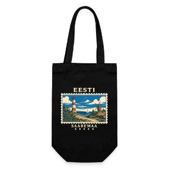 Estland Saaremaa Vintage Reisemarke - Geschenkbeutel für Flaschen - Schwarz - Vorne