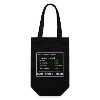 System Check Incident Report IT Humor Geschenk - Geschenkbeutel für Flaschen - Schwarz - Vorne