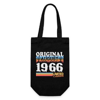 Vintage août 1966 Vintage Rétro Anniversaire - Sac à bouteille - noir - Devant