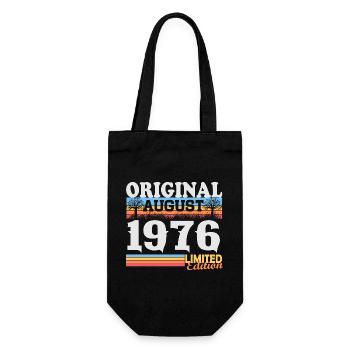 Vintage August 1976 Vintage Retro Birthday - Gift Bag for Bottles - black - Front