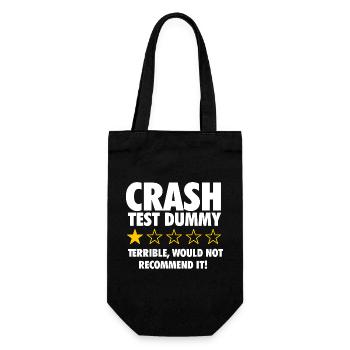Crash Test Dummy Test Test Test – Lustiger Schneemobilfahrer - Geschenkbeutel für Flaschen - Schwarz - Vorne