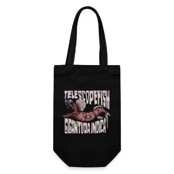Tiefsee Monster - Teleskopfisch - Geschenkbeutel für Flaschen - Schwarz - Vorne