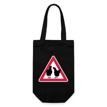 Chicken evening chicken attention hen party - Gift Bag for Bottles - black - Front