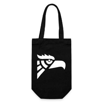 Tête d'aigle blanc aztèque - Sac à bouteille - noir - Devant