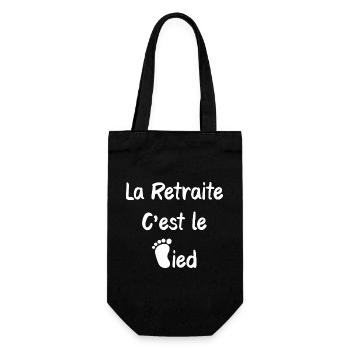 La retraite c'est le pied humour - Sac à bouteille - noir - Devant