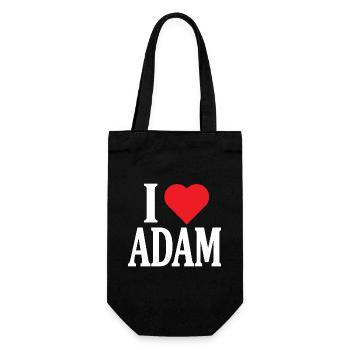 T-Shirt Ich liebe Adam Ich liebe Adam T-Shirt - Geschenkbeutel für Flaschen - Schwarz - Vorne