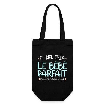 Et dieu créa le bébé parfait body mignon naissance - Sac à bouteille - noir - Devant