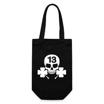 Lucky White Skull - Gift Bag for Bottles - black - Front