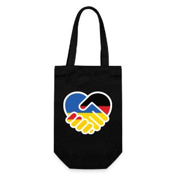 Cœur Solidaire Allemagne Ukraine - Sac à bouteille - noir - Devant