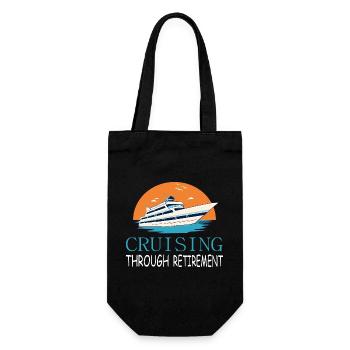 Kreuzfahrt durch den Ruhestand - Geschenkbeutel für Flaschen - Schwarz - Vorne