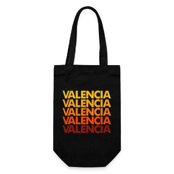 Valencia Gradient Schriftstapel - Geschenkbeutel für Flaschen - Schwarz - Vorne