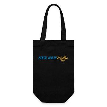 mental health matters quote - Gift Bag for Bottles - black - Front