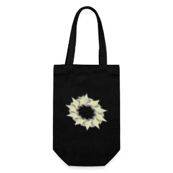 Motif Effet Cercle d’étoiles - Sac à bouteille - noir - Devant