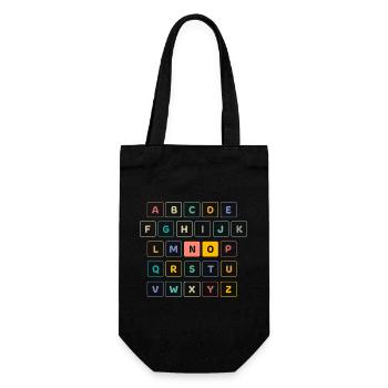 ABC Button NO - Kindergarten Preschool School - Gift Bag for Bottles - black - Front
