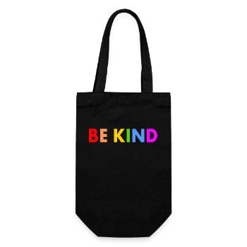 Be kind - Gift Bag for Bottles - black - Front