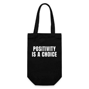 Positivity Is A Choice - Christian Quotes - Gift Bag for Bottles - black - Front