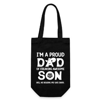 Proud dad of freaking awesome son original idea - Sac à bouteille - noir - Devant