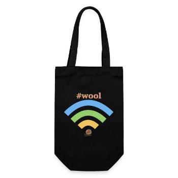 WiFi wool - Gift Bag for Bottles - black - Front
