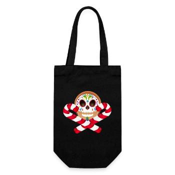 Gingerbread Man Sugar Skull Decor pour Noël - Sac à bouteille - noir - Devant
