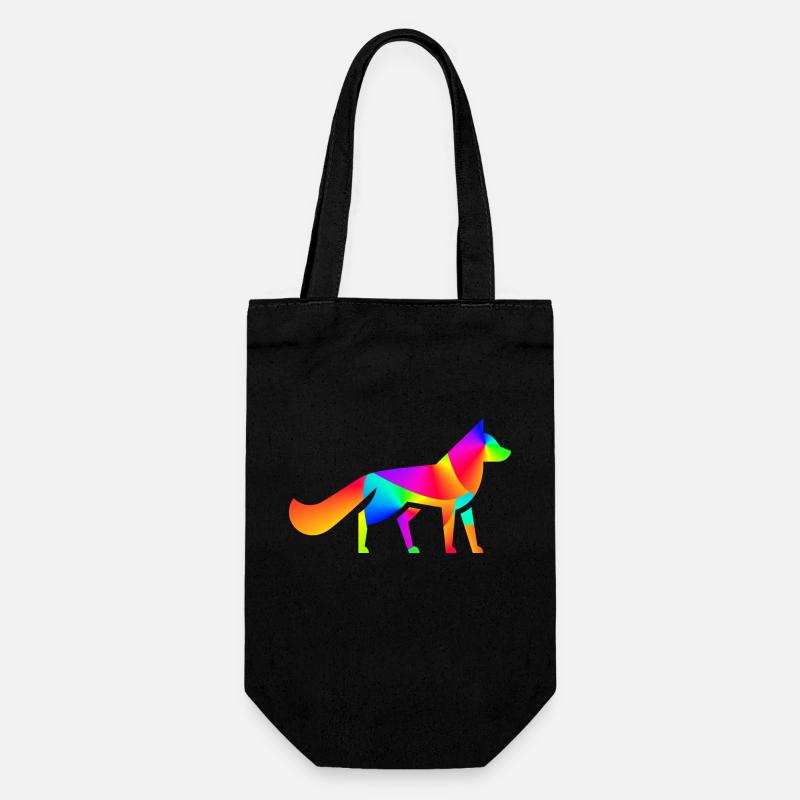 Gradient Fox - Gift Bag for Bottles - black