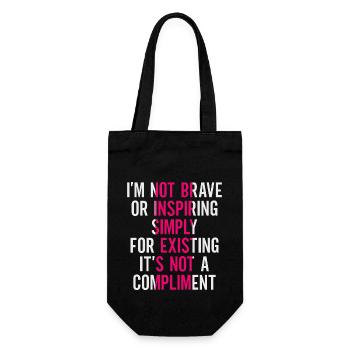 Against ableism! Against hostility to the disabled - Gift Bag for Bottles - black - Front