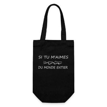 Si Tu M'aimes Je Me Fous Du Monde Entier - Sac à bouteille - noir - Devant