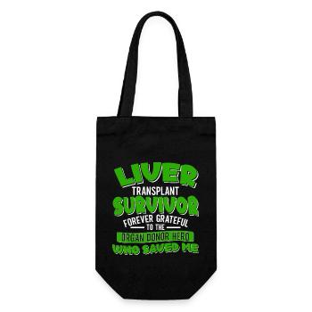 Liver Transplant Organ Donor Design - Gift Bag for Bottles - black - Front