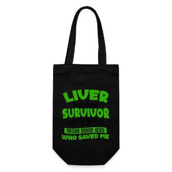 Liver transplantation Organ donors Organ donation - Gift Bag for Bottles - black - Front