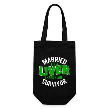 Lebertransplantation Organspender Design - Geschenkbeutel für Flaschen - Schwarz - Vorne