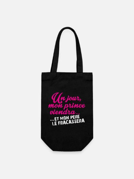 Un jour mon prince viendra - Sac à bouteille - noir