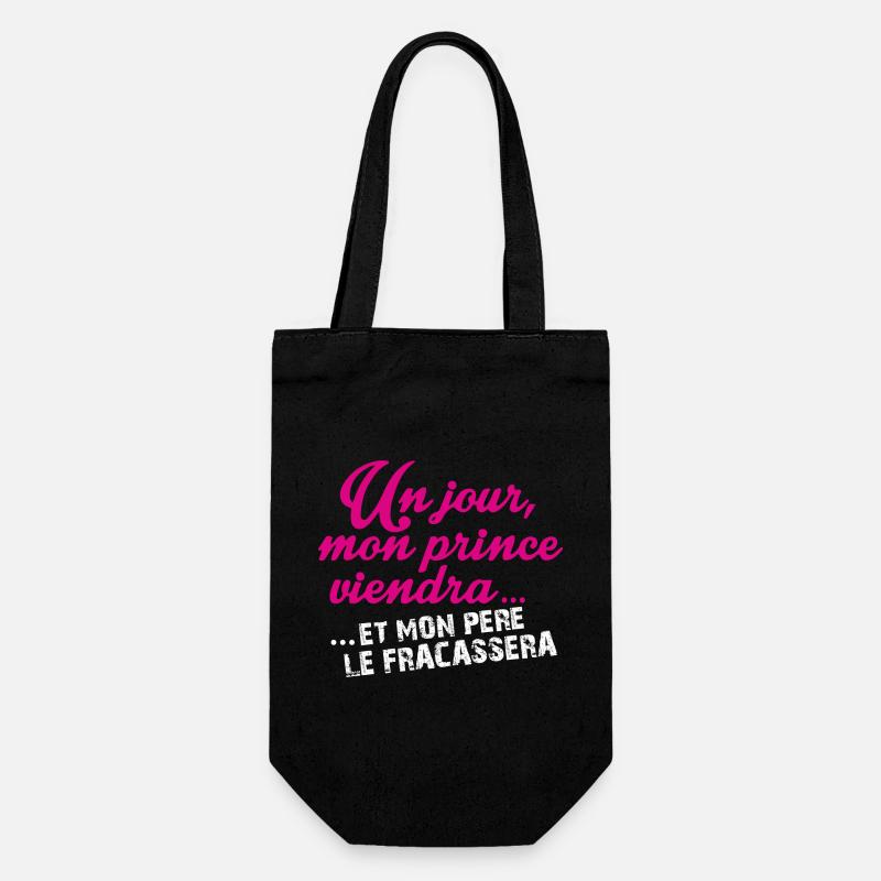 Un jour mon prince viendra - Sac à bouteille - noir
