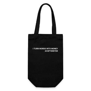 I Turn Words Into Money Copywriter - Gift Bag for Bottles - black - Front