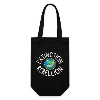 Extinction Rebellion Human Necklace White - Gift Bag for Bottles - black - Front
