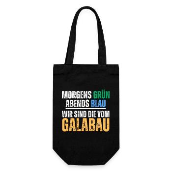 Gartenbau Landschaftsbau Galabau Spruch - Geschenkbeutel für Flaschen - Schwarz - Vorne