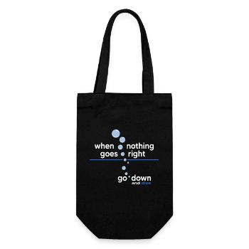 Diver Oxygen Apnea Diving Dive Time - Gift Bag for Bottles - black - Front