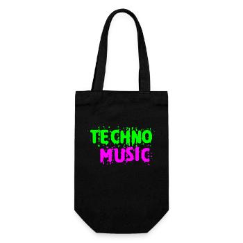 Techno music - Gift Bag for Bottles - black - Front
